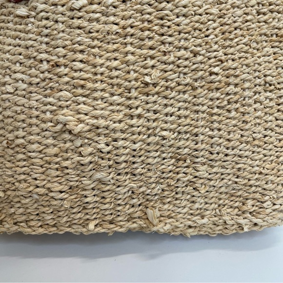 Polo Ralph Lauren VTG Raffia Small Shoulder bucket Bag bandanna interior Y2K - Picture 9 of 10